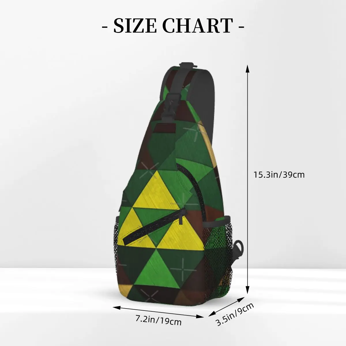 Triforce Quest-Sac de poitrine personnalisable pour bureau, sac de grande capacité, beau cadeau, vacances