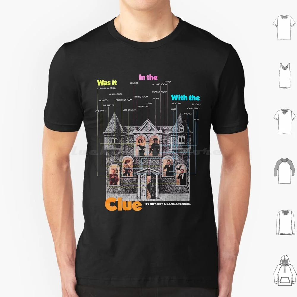 Clue ( 1985 ) T Shirt Cotton Men Women DIY Print Clue 1985 Clue Cluedo Jonathan Lynn Wadsworth Clue The Movie Clue On Stage