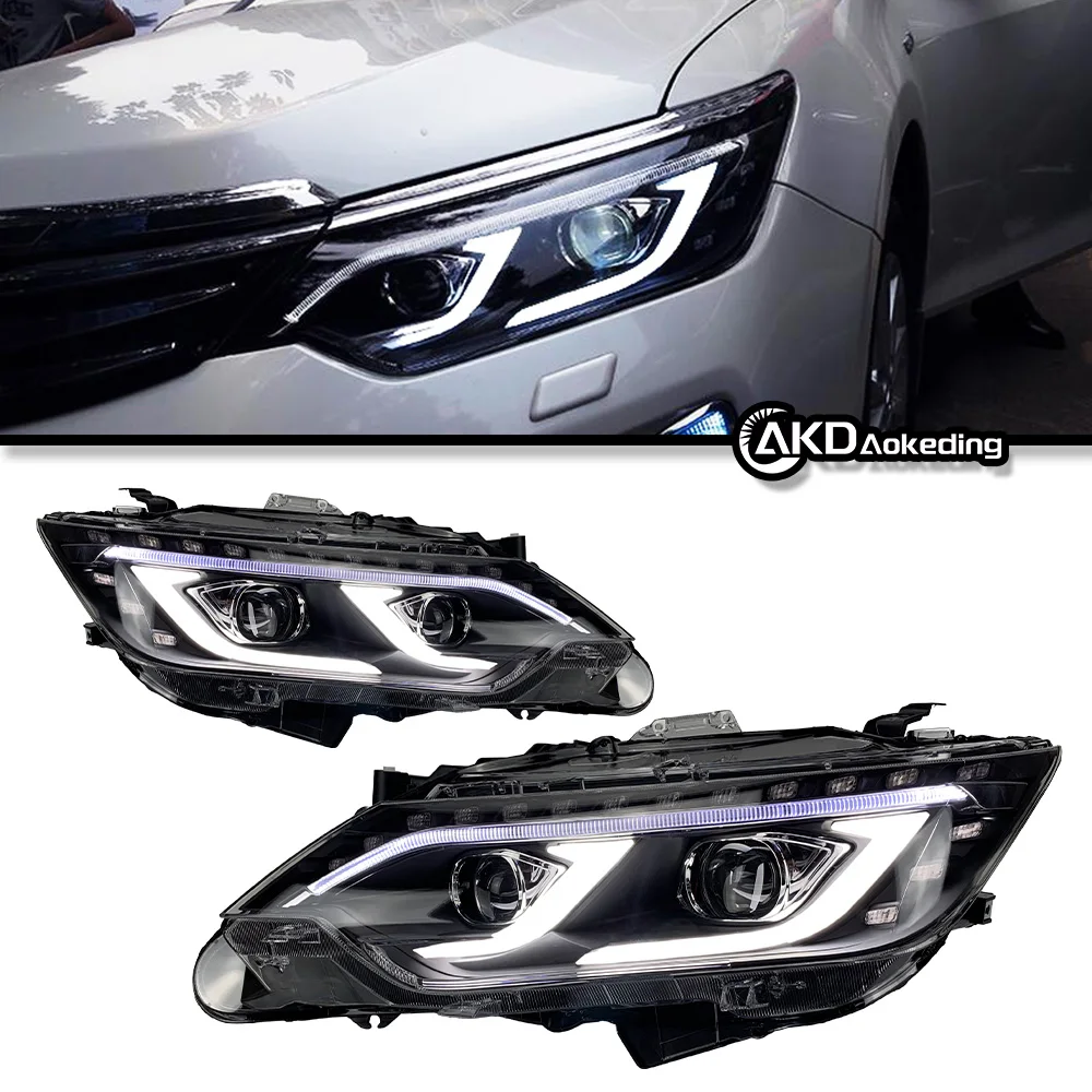 ไฟหน้าสำหรับ Toyota Camry JP 2015-2017ไฟ Crown สไตล์เปลี่ยน DRL กลางวันไฟ Retrofit โปรเจคเตอร์ Facelift