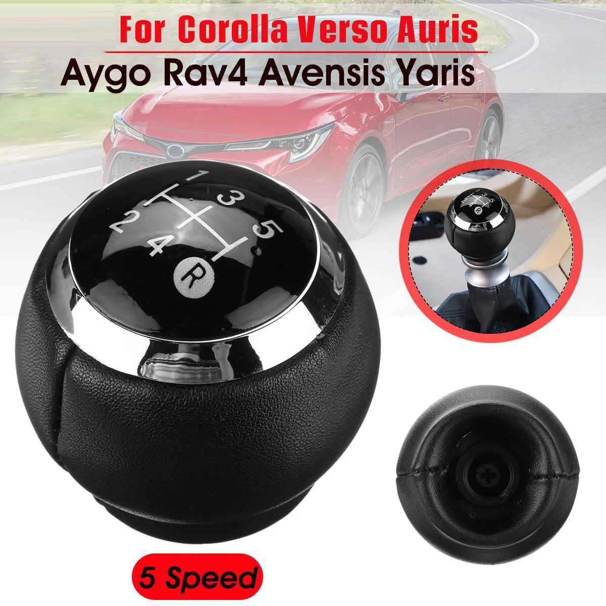 5 Speed Car Manual Gear Shift Knob Lever Shifter Knob Handball for Toyota Corolla RAV4 Avensis Yaris Verso Auris Aygo