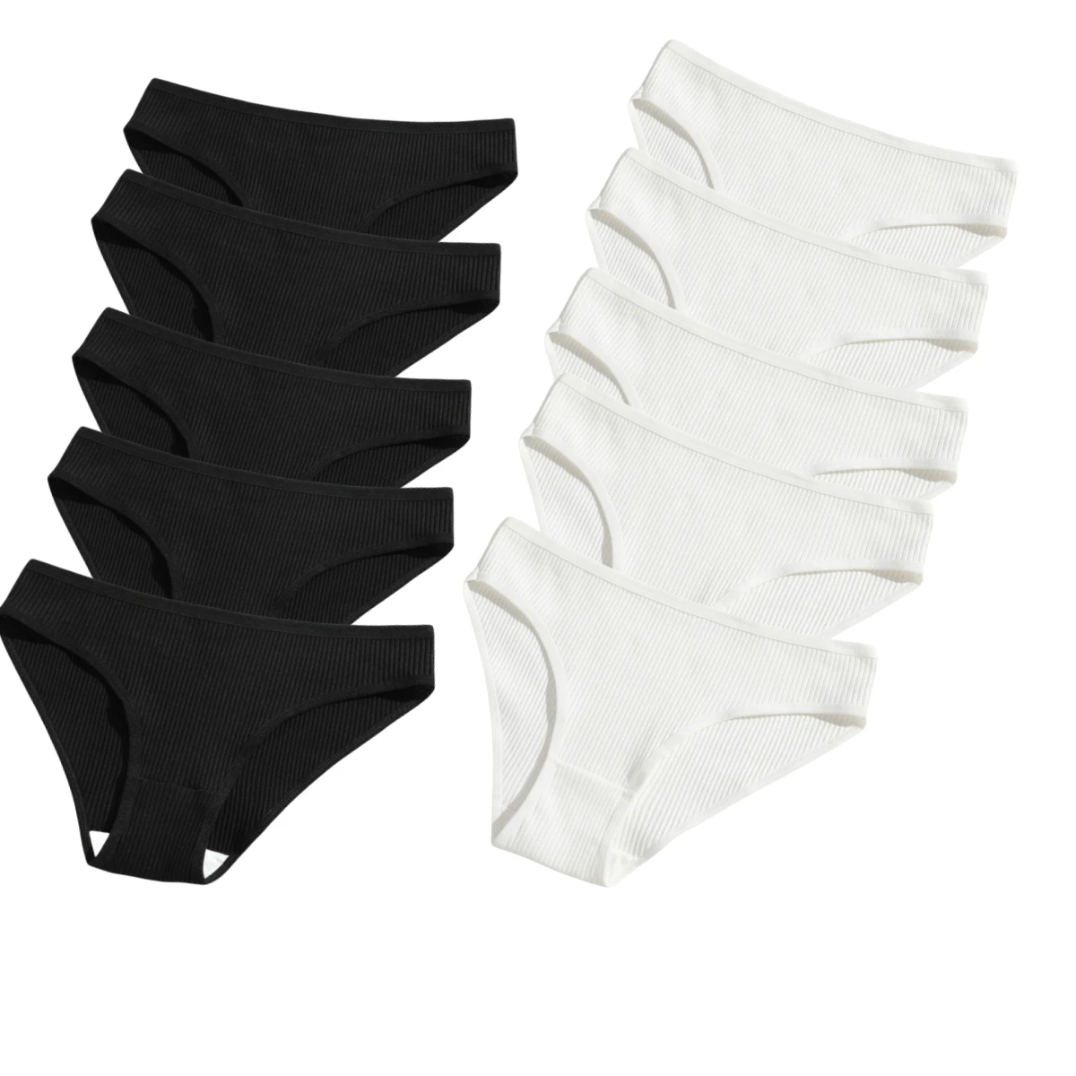 10 Stück/Set Damen Baumwoll-Slips Atmungsaktive Unterhosen Niedrige Taille Slips Sport Einfarbig Weiche Hautfreundliche Unterwäsche Täglicher Gebrauch S-XXL