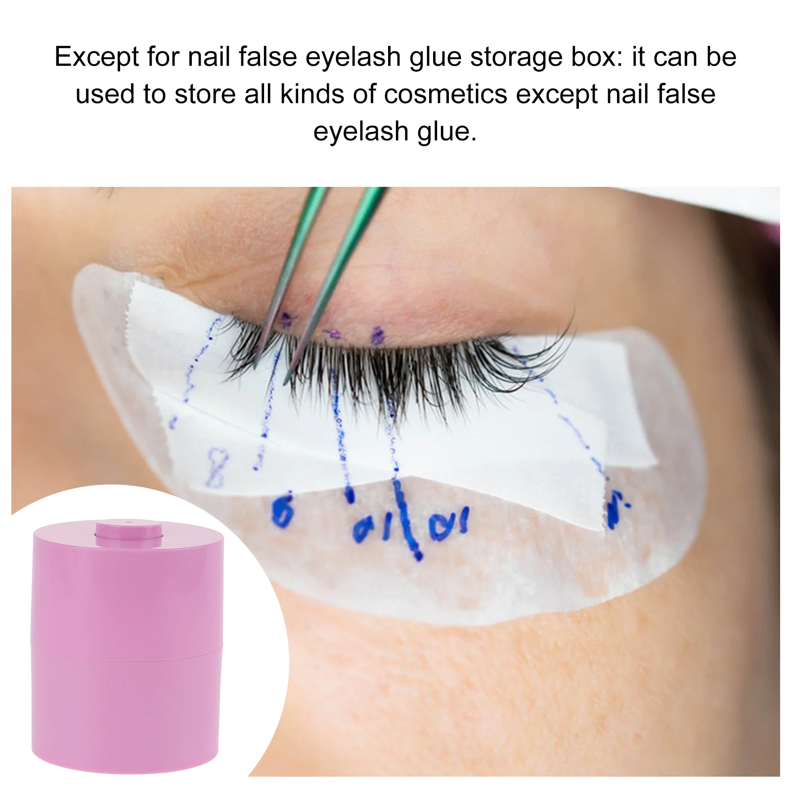 

Eyelash Extension Glue Storage Container Pink Jar for Lash Adhesive Supplies Travel Size Lightweight Sealed Anti Moisture