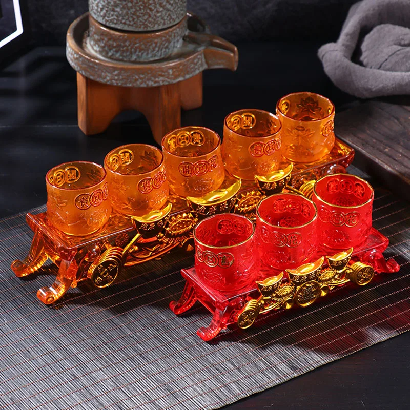 Plastic Tea & Wine Offering Cups for Temple Shrine Prayer – Buddhist Ceremonial Set, 3-Piece & 5-Piece Available