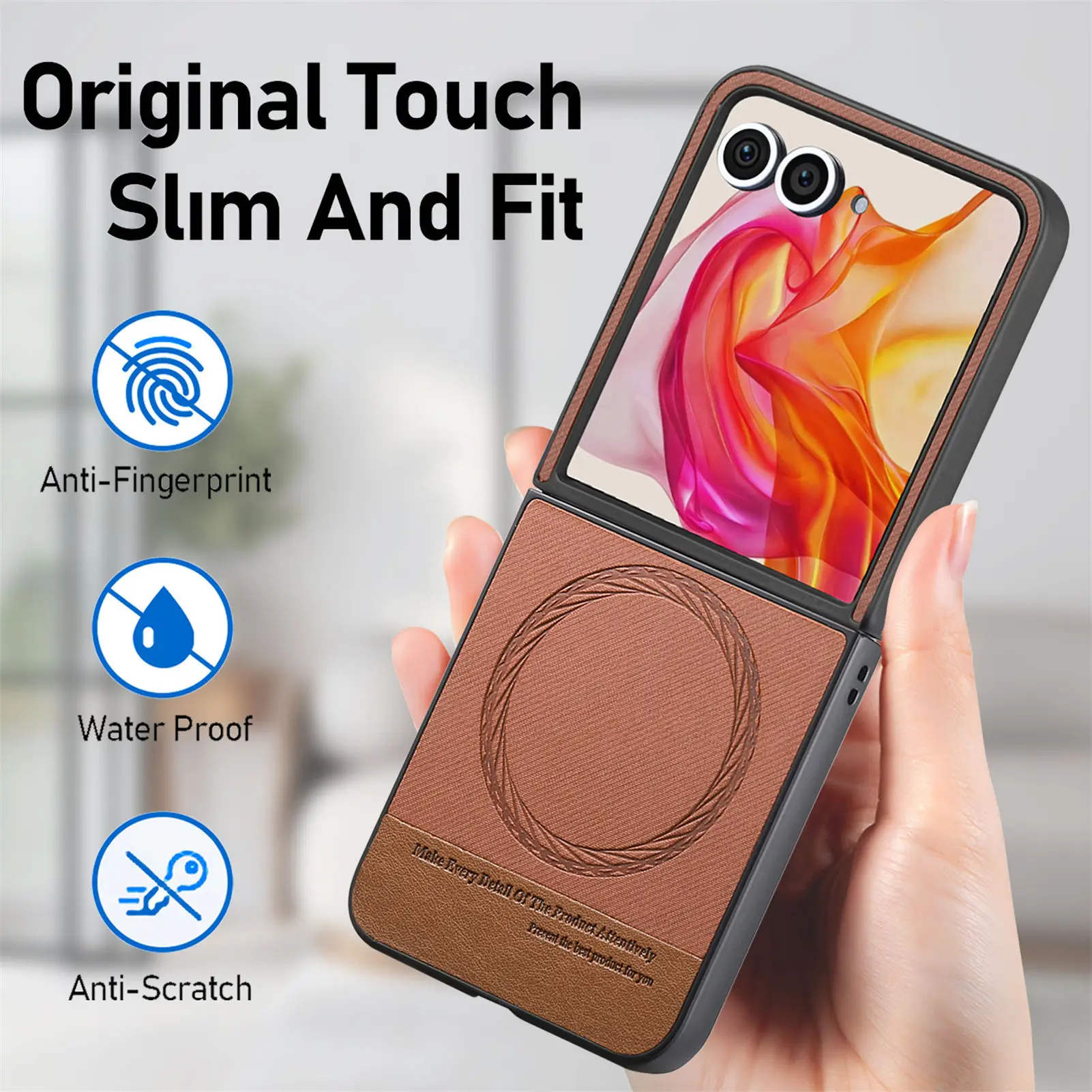 Fabric Cloth Leather Magnetic Case for Motorola Moto Razr 60 50 Ultra 40 5G 2022 Cover Shockproof Mag-safe Wireless Charge Shell