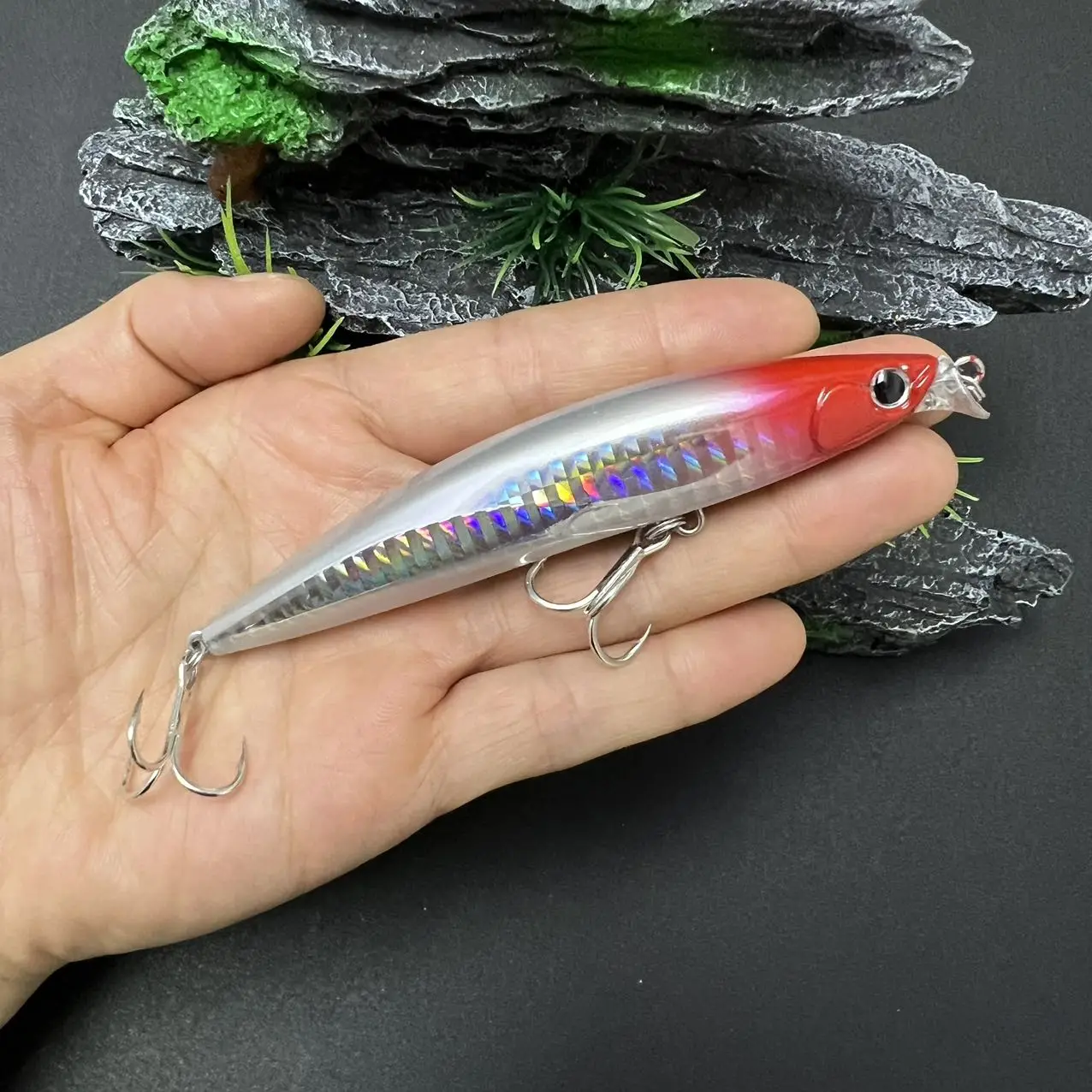 أسماك البحر Pesca الصيد السحر 98 مللي متر 13 جرام الضحلة المياه المالحة أسماك الطعم طويل الصب المتذبذب المتداول الصيد القاروص الطعم #4