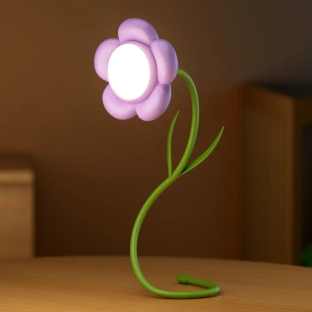 家の装飾目の保護フラワーナイトライト小さなブックランプ 3 ギア LED ランプ子供部屋ソフトライト学習デスクランプ書き込み