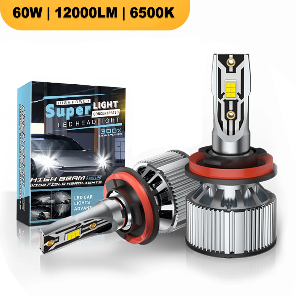 

60W 12000LM S9 LED Headlight for Cars H4 H7 H1 H11 H3 H8 H15 HB3 9005 HB4 9006 HB5 9007 6500K Car Headlamps Auto Fog Light Bulbs