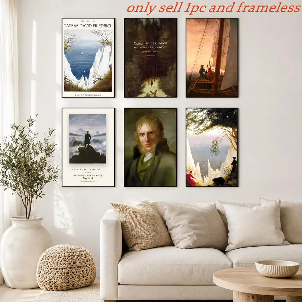German Romanticism C-Caspar David Friedrich Poster Aesthetic Painting Wall Art Poster Home Bedroom Living Room Decor