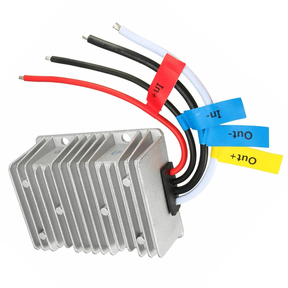 Die Cast Aluminum Housed 24V to 13.8V 40A Power Converter with Overload Short Circuit Protection for Rugged Environments