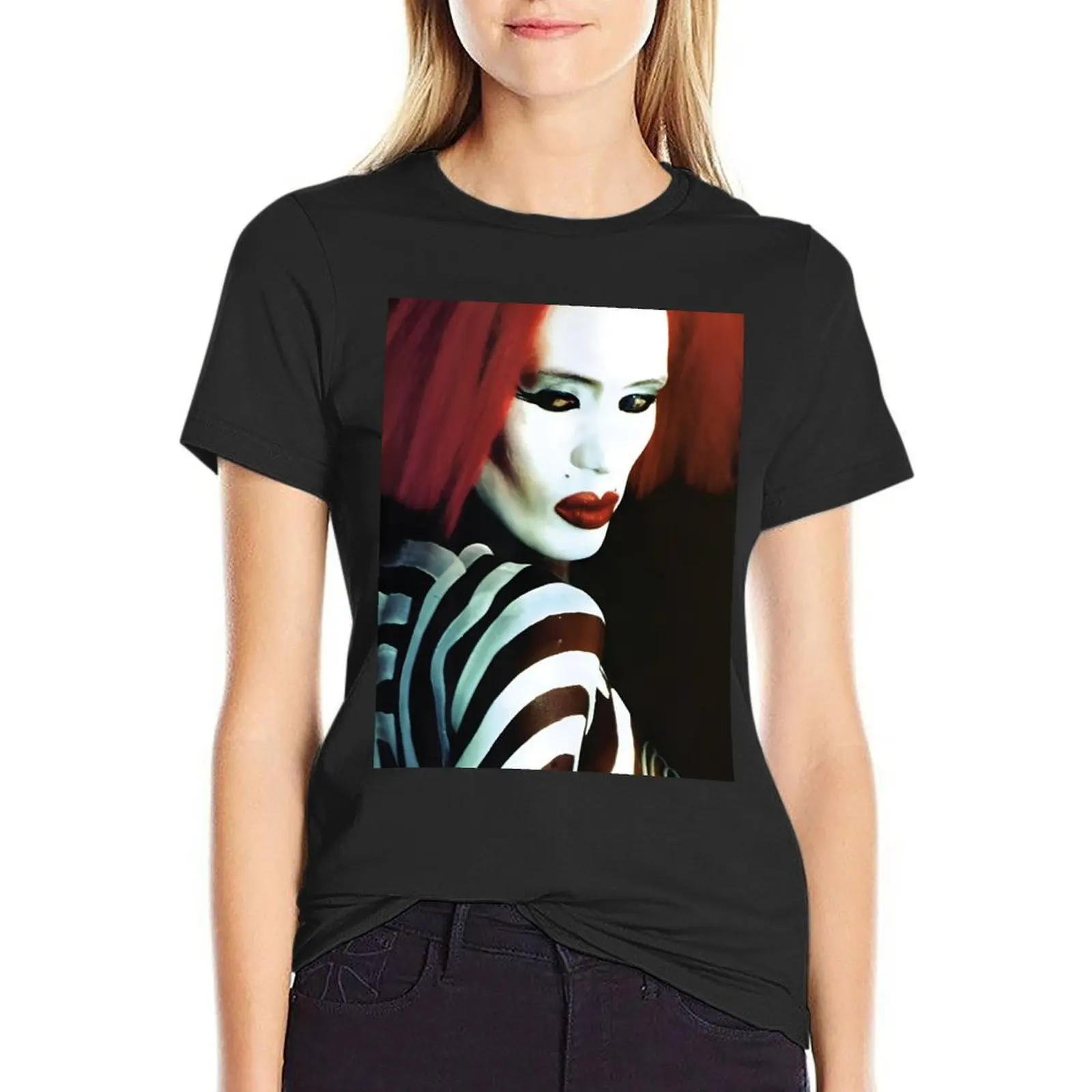 

Grace Jones T-Shirt female anime clothes quick-drying animal prinfor t shirts for Women loose fit