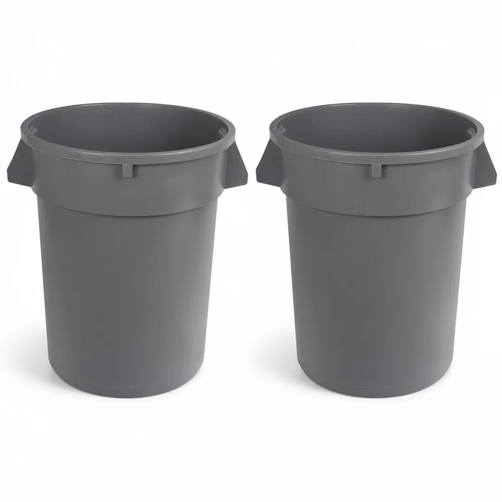 

Heavy Duty 32 Gallon Round Trash Can, Commercial Grade Durable Garbage Bin for Office Restaurant School