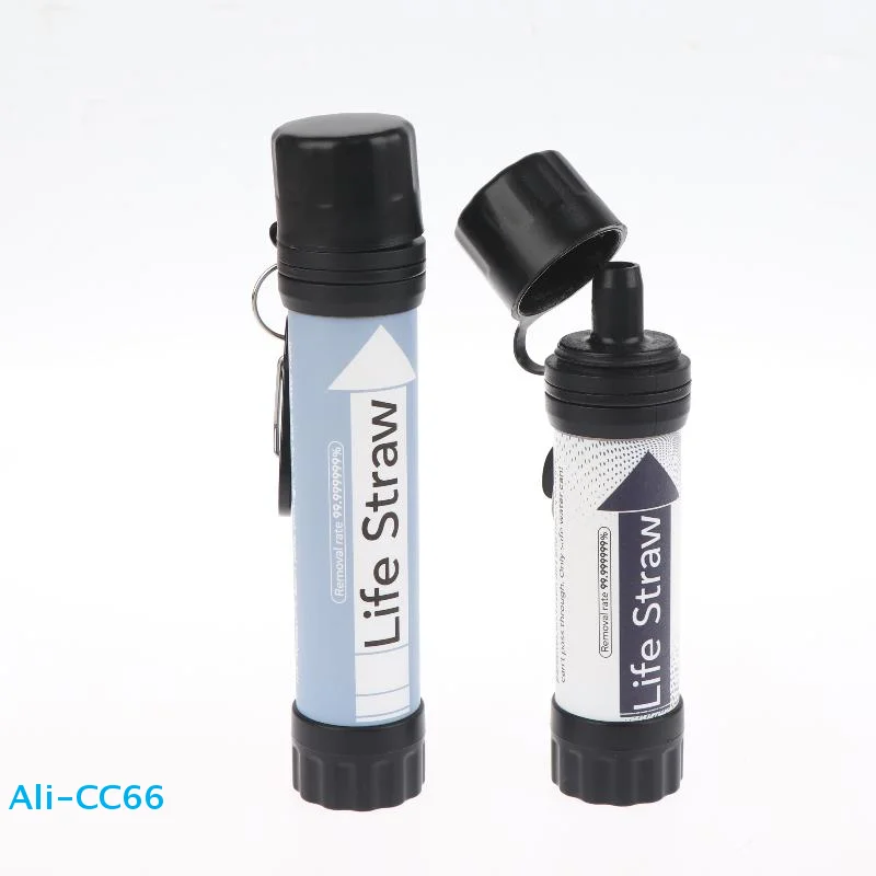 

1 Set Personal Straw Water Filtration System Outdoor Water Filter Emergency Survival Water Purifier For Camping Hiking Climbing