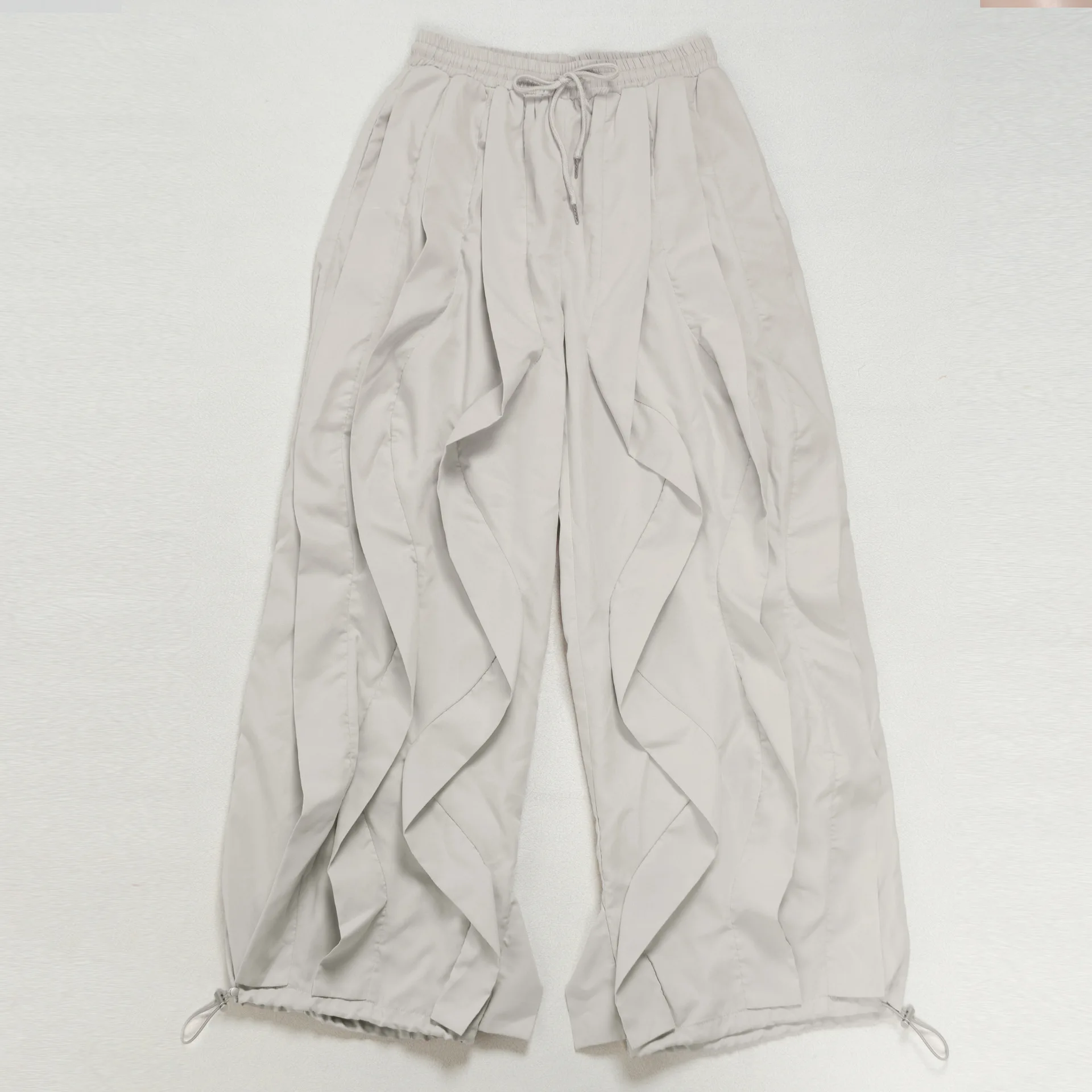 Sommer Mode 2025, Frauen Rüschen Drucken Cargo Hosen Casual Neue Weibliche Streetwear Jogger Elastische Hohe Taille Lose Laterne Hosen – Detail 6