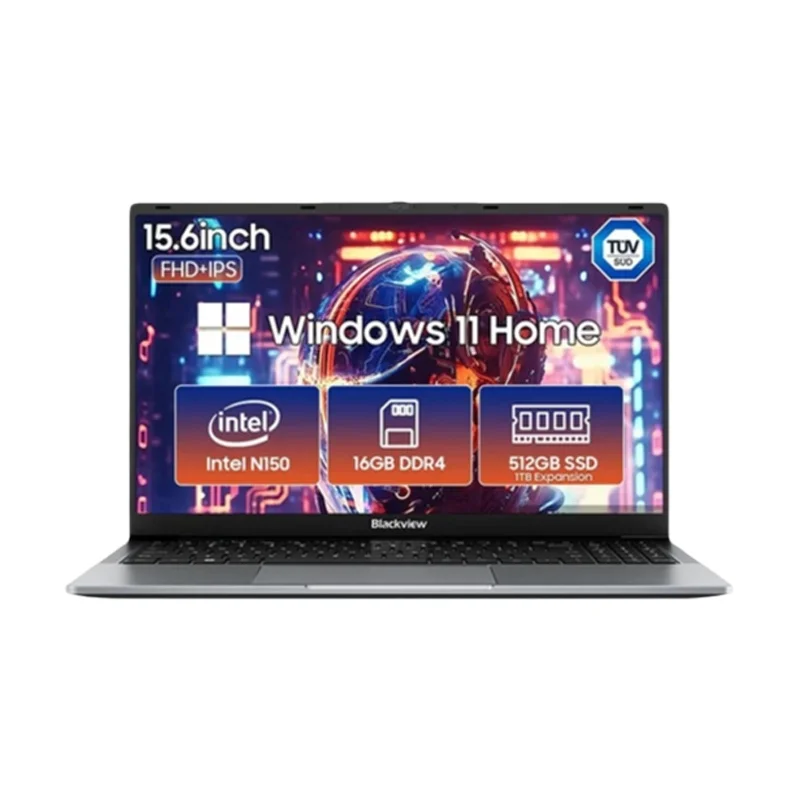 Blackview AceBook 6 Laptop Intel Twin Lake N150 CPU 15,6'' FHD+ IPS Bildschirm 16GB DDR4 512GB SSD 36Wh Akku Windows 11 Notebook