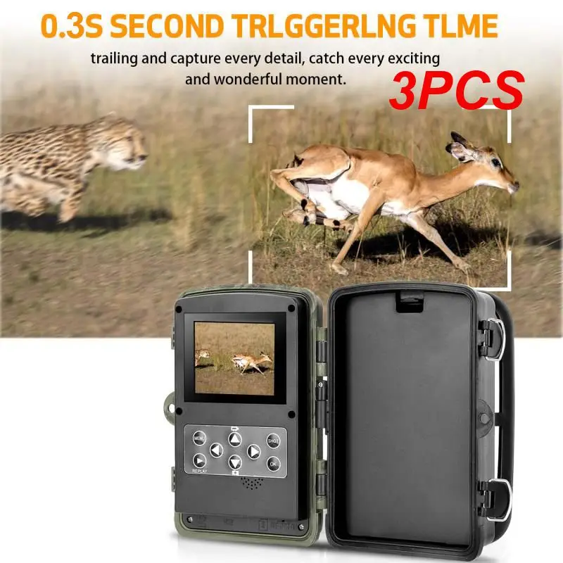 

3PCS Outdoor Trail Camera 20MP 1080P Waterproof Wildlife Hunting Scouting Game Infrared Night Surveillance Trap Camera