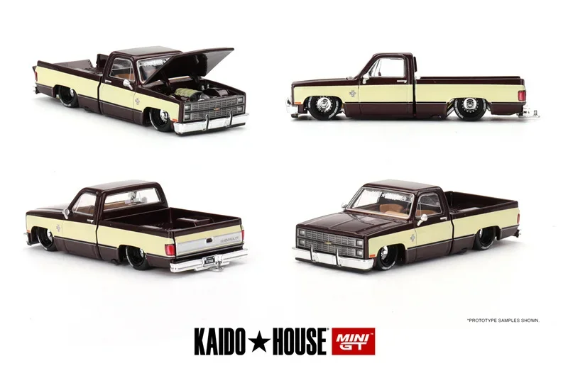 **Pre-Order** Kaido House x MINI GT 1:64 Silverado KAIDO Vintage Spec V1 Black Diecast Model Car