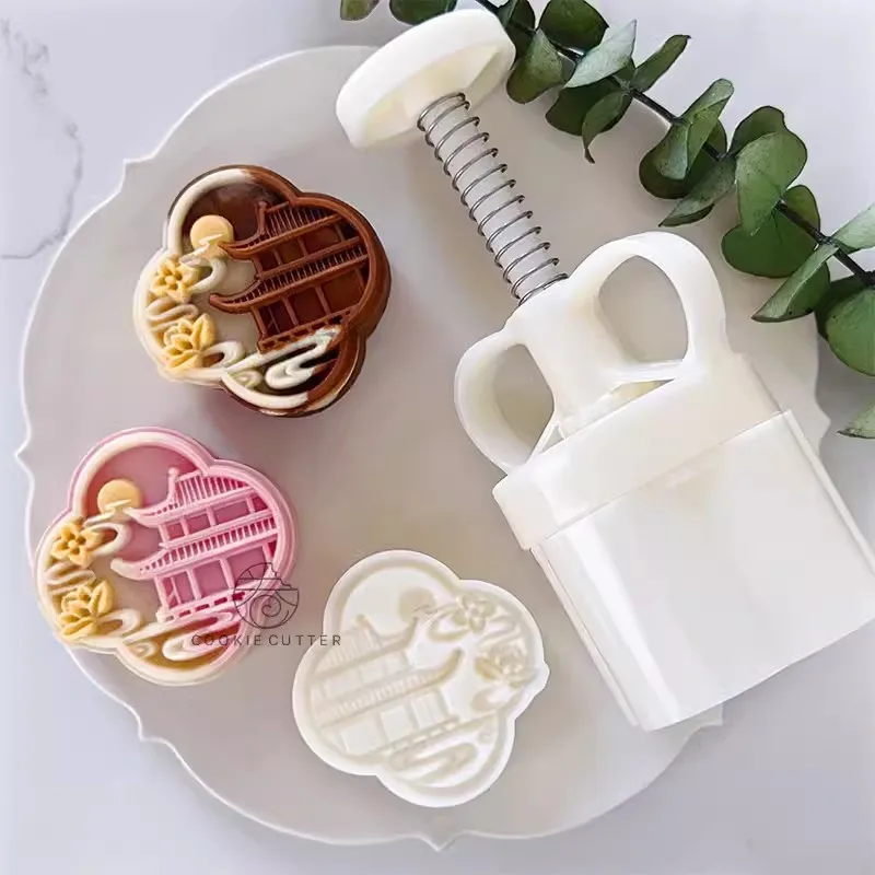 20g 50g 75g Creative Rabbit Palace Crab Moon Cake Mold Mountain Cookie Cutter Mid-Autumn Festival DIY Pastry Desser Kitchen Item