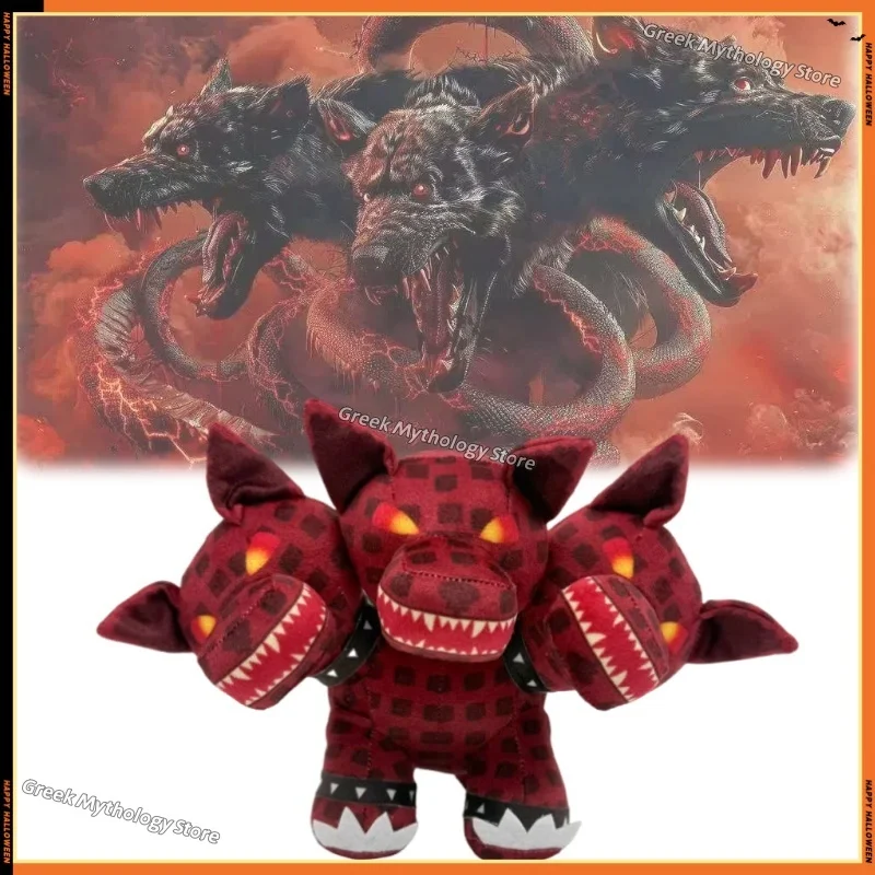 

Новая плюшевая игрушка-кукла «Брейнрот» 28 см, мягкая мультяшная игрушка в виде трехголового собаки из «Хеллс», плюшевая игрушка для декора комнаты, подарок для детей