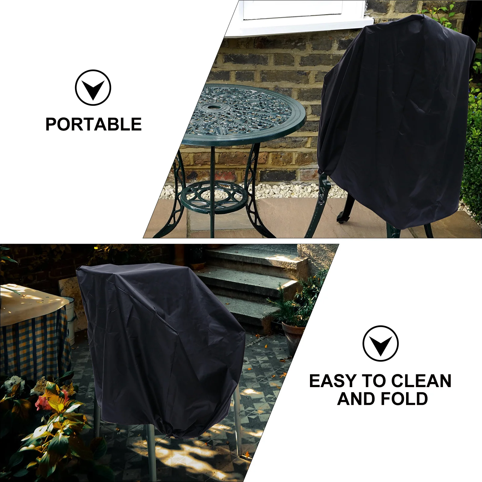 

Outdoor Chair Cover Oxford Cloth Waterproof Furniture Protector Dust Rain Snow Resistant Patio Garden Courtyard Cover