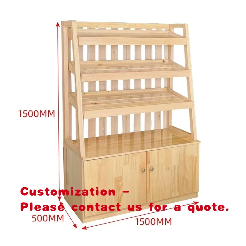 custom.Factory Direct Supply LED Supermarket Display Stand with Heavy Duty Recyclable Wooden Shelves