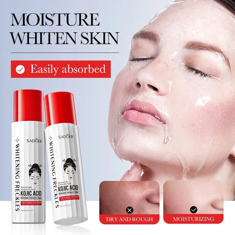Reduce Pigmentation, Kojic Acid Whitening and Freckle Removal Toner, Moisturizing and Oil-controlling
