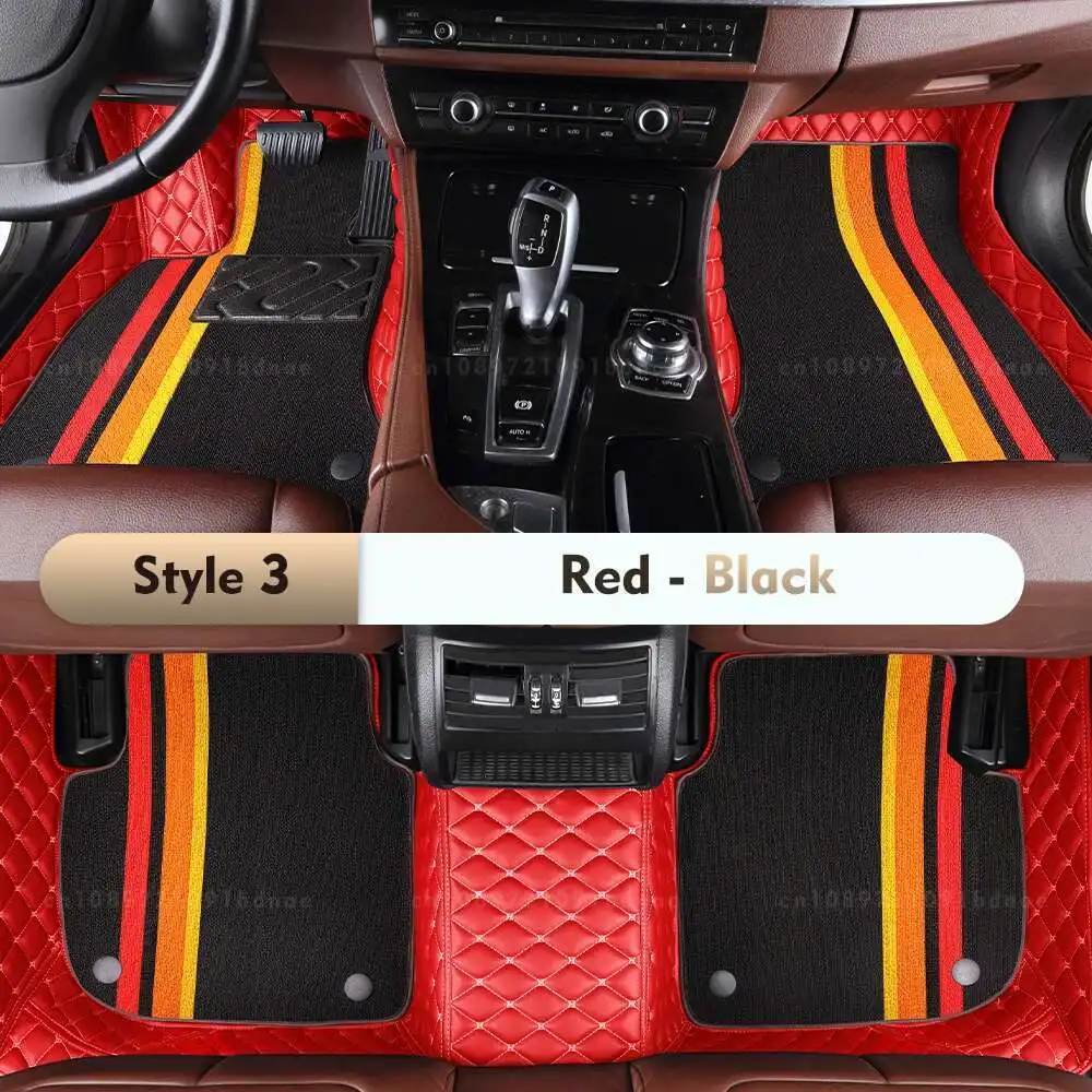For Mercedes Benz GLK class X204 2008-2015 14 13 09 12 Double Layer Car Floor Mats Custom Foot Pads Carpet Interior Accessories