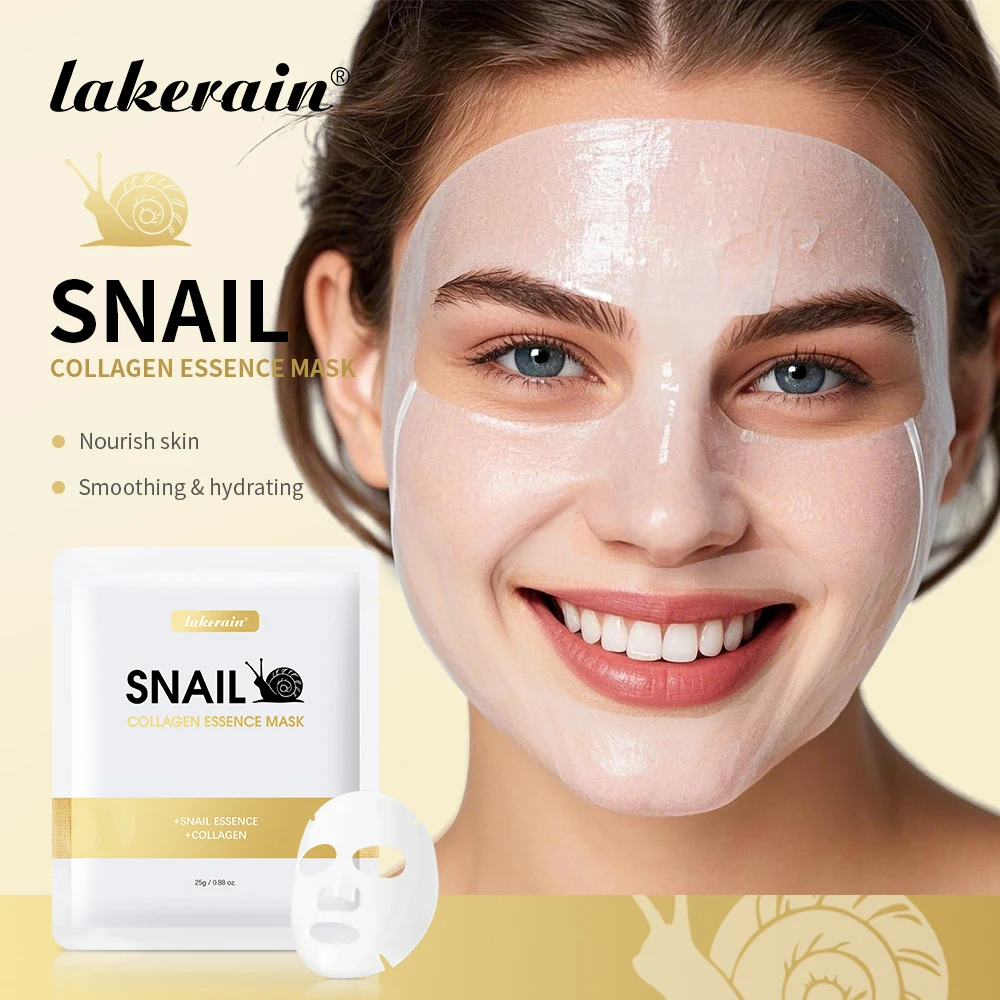 Schnecke Feuchtigkeitsspendende Gesichtsmaske Nachschub Öl Kontrolle Zarte Gesichtslaken Masken Anti Falten Bleaching Hautpflege Koreanische Kosmetik