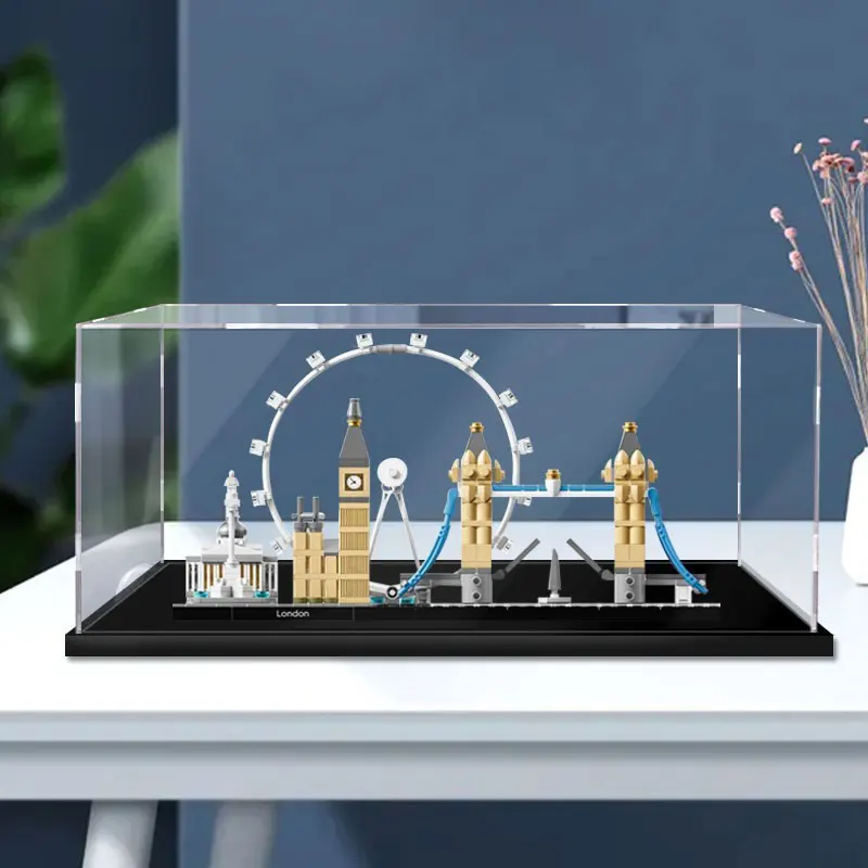 Acrylic Display Box For 21034 The London Skyline Dustproof Clear Display Box Showcase Kid‘s Xmas Gift Not Include The Model