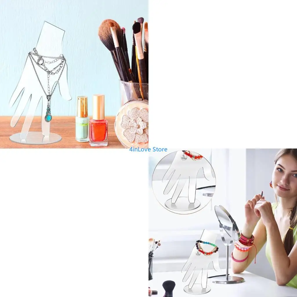 

T4MD Pack of 6 Acrylic Bracelet Display Stand Jewelry Organizers Acrylic Bangle Holder