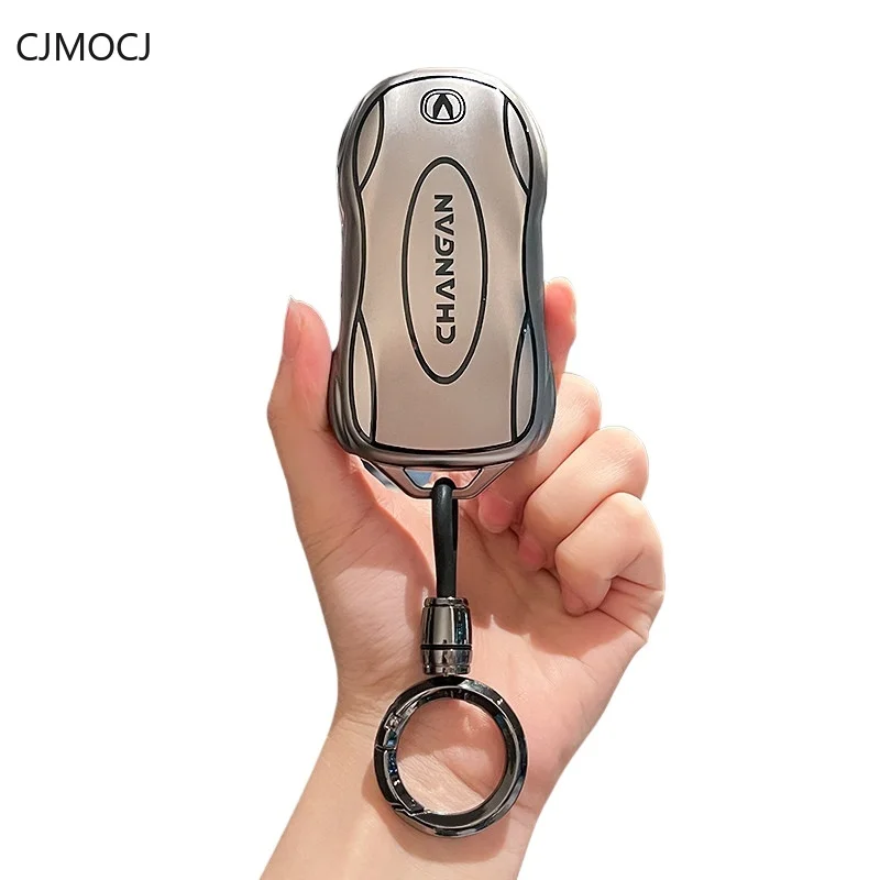 Premium TPU Key Cover Case for Changan CS75 Plus/Eado Plus/UNI-V / CS35 / CS55 Plus / Oshan Z6 (2024) - Protective Key Fob Shell