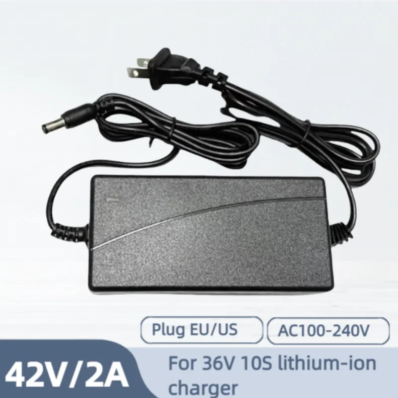 

Зарядное устройство 36В 2А, выход 42В 2А, вход 100-240 В переменного тока, для литиевых, Li-ion, Li-poly аккумуляторов, для 10-серийных аккумуляторных блоков 36В.