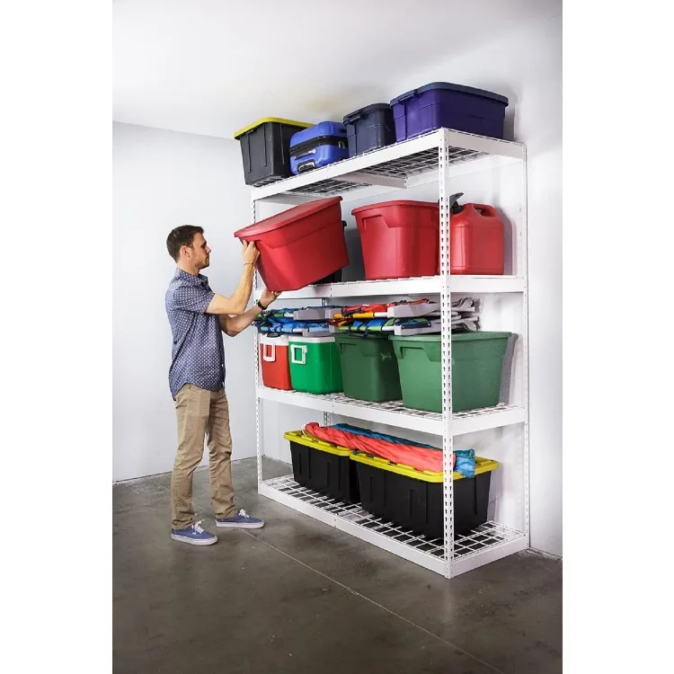 Garage Shelving Unit - Storage Shelf That Holds 500 Pounds Per Shelf Rack - All Steel Shelves for Storage