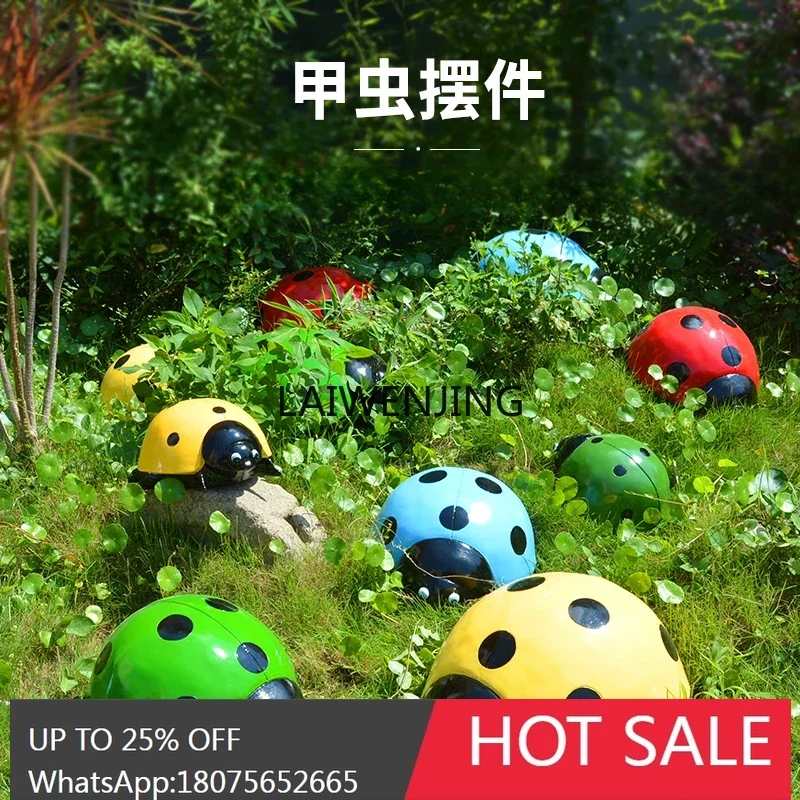 

SGF Outdoor Park Landscape Ornament FRP Simulation Seven Star Ladybug Beetle