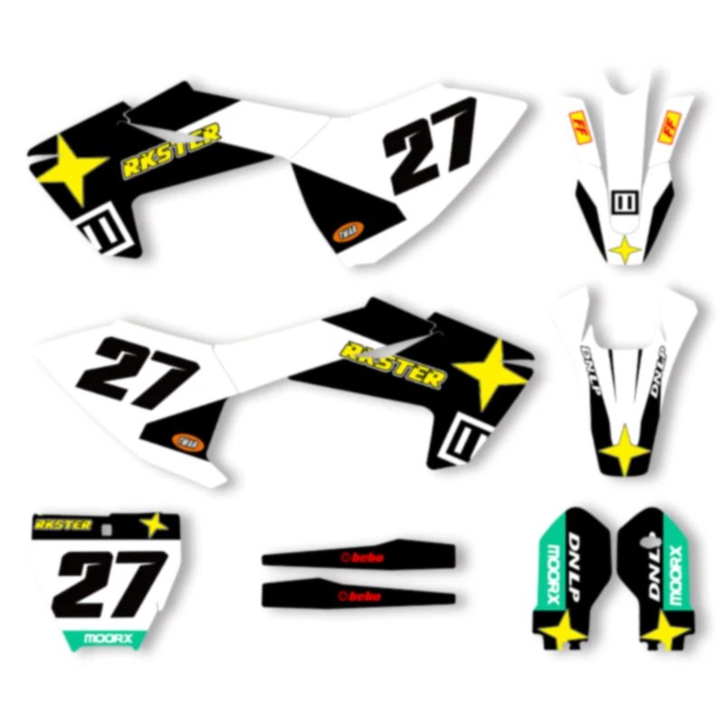 

DSMTECH Custom Team Graphics Backgrounds Decal Stickers Kit For Husqvarna TC 85 2023 2022 2021 2020 2019 2018 010