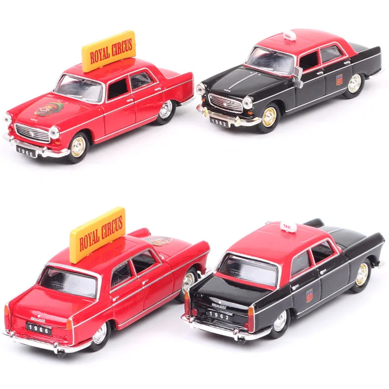 1:87 Scale Universal Hobbies Car Model Peugeot 404 Berline Taxi Circus Diecasts & Toy Vehicles Acrylic Box Replicas Souvenir