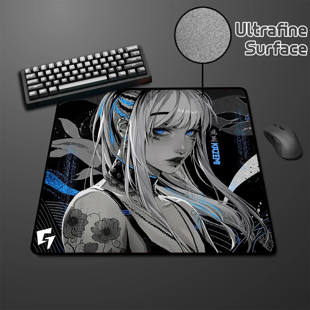 Gamer Mouse Pad  Dark Kazemi E-Sports Gaming Mousepad FPS Game Professional Premium Mouse Mat Anime Desk Mat Non-Slip Desk Pad