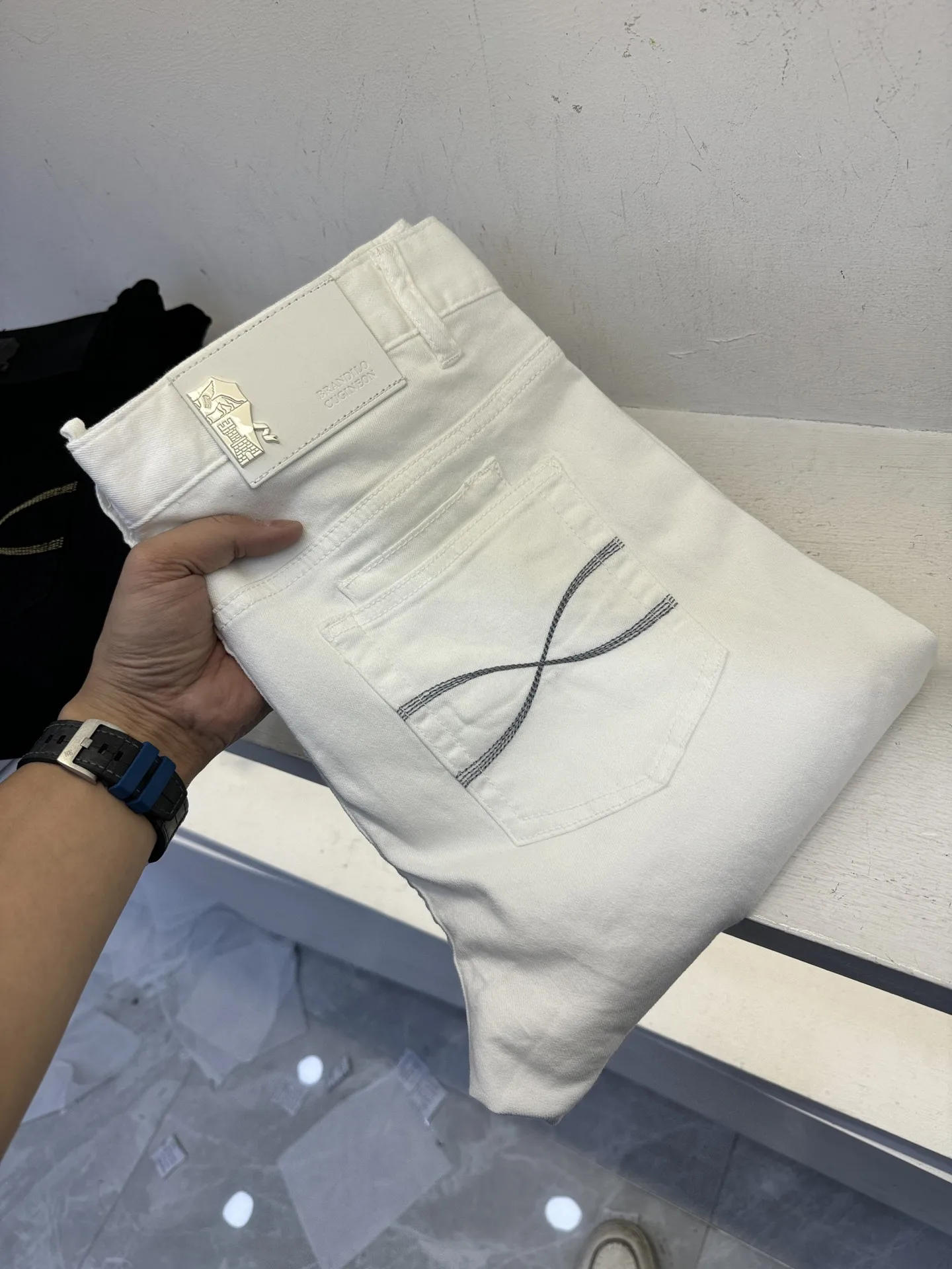 

2024 DIKU JING Fashionable and versatile casual pants, high-quality pockets on both sides, copper-ammonia silk fabric, full of