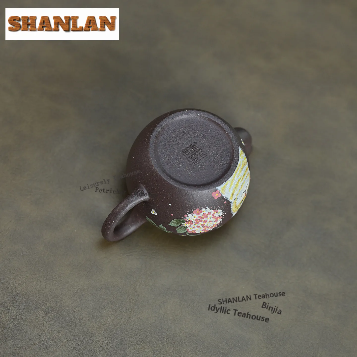 150 مللي رائعة ييشينغ الأرجواني الطين أباريق الشاي رسمت اليدوية القط قصر فانوس وعاء الخام خام الطين غلاية Zisha طقم شاي درينكوير #4