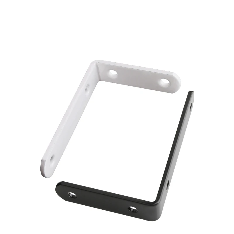 2 個 90 度 L 字型鉄素材白黒色木製棚ブラケットヘビーデューティ壁棚サポート