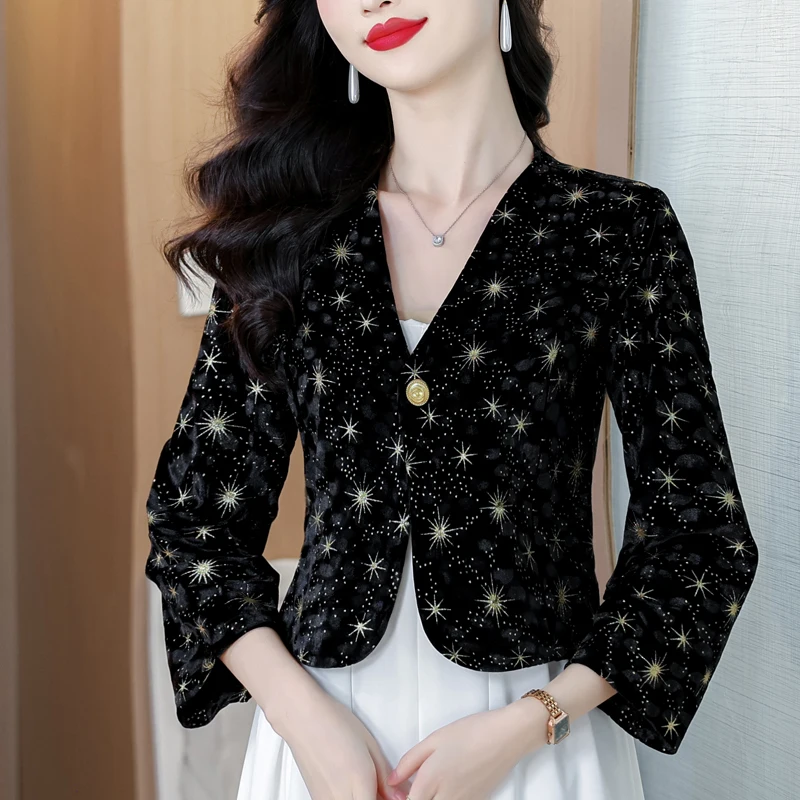 

Новинка 2026, весенние женские куртки с длинными рукавами, модные элегантные тонкие винтажные короткие пальто