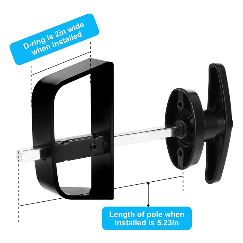 GYTB-Shed Door Latch T Handle Lock Kit With 2 Keys For Playhouses, Chicken Coops,Camper 44