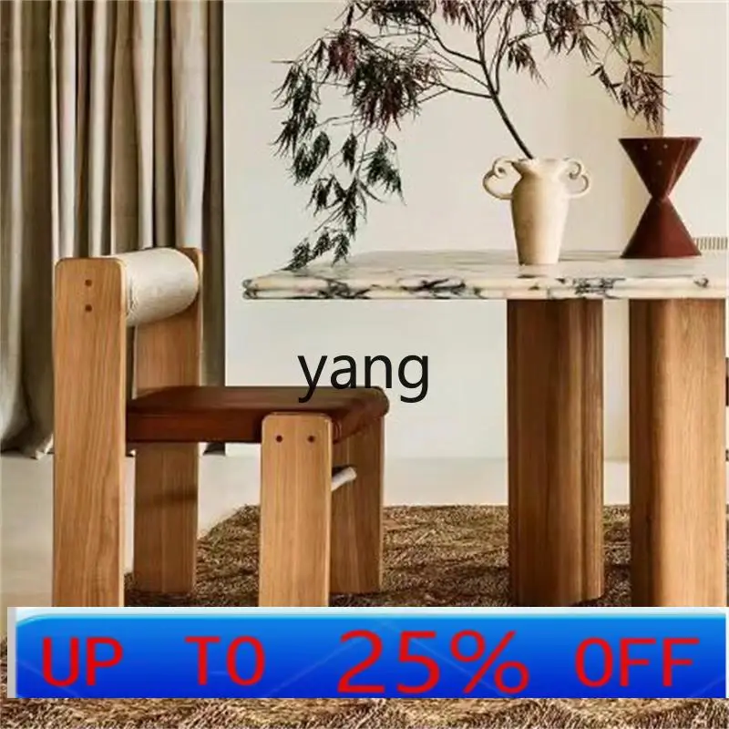 

LH solid wood dining chair home dining room back chair modern simple cafe stool