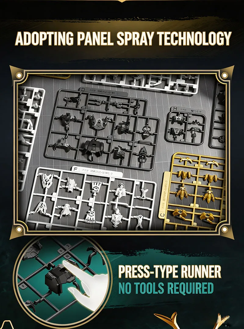 Source Spirit War Chronicles Tianxing-Klasse Blauer Drache und Weißer Tiger Mecha-Bausatz Simulationsmodell Hochschwieriges Sammlerstück Spielzeug Geschenk für Jungen Weihnachts- und Geburtstagsgeschenk – Detail 9