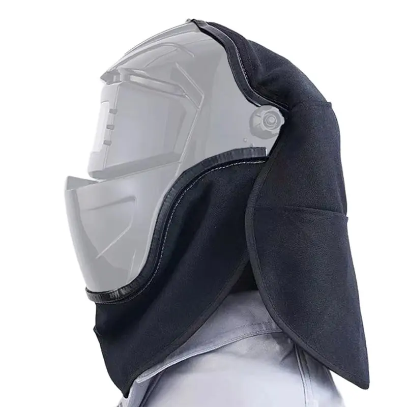 

【HAPPY】Огнестойкий хлопковый нагрудник и задняя накладка для двухкомпонентного сварочного шлема, с герметичным краем, подходит для большинства шлемов