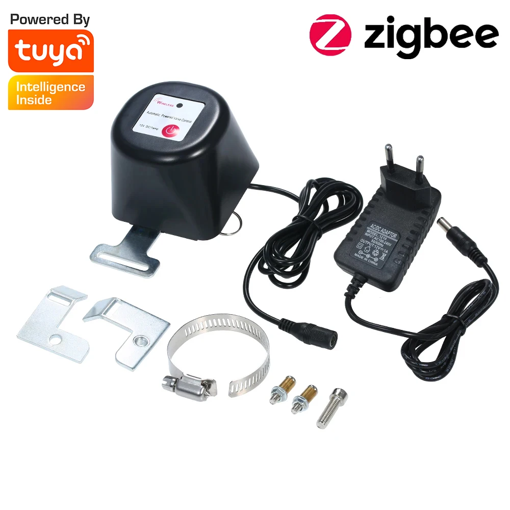 Zigbee Smart Water Valve – Electric Shutoff Controller With Timer, Tuya/Smart Life App, Alexa & Google Assistant Compatible (2-Pack)