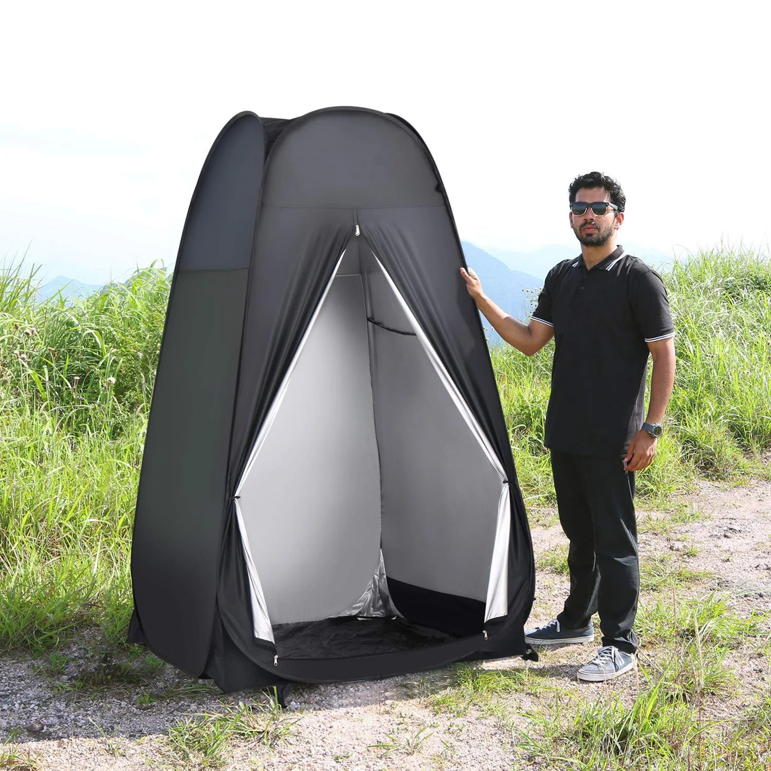 

Outdoor Camping Toilet Changing Tent Automatic Shower Bath Tent Fishing Bath Toilet Changing Shed
