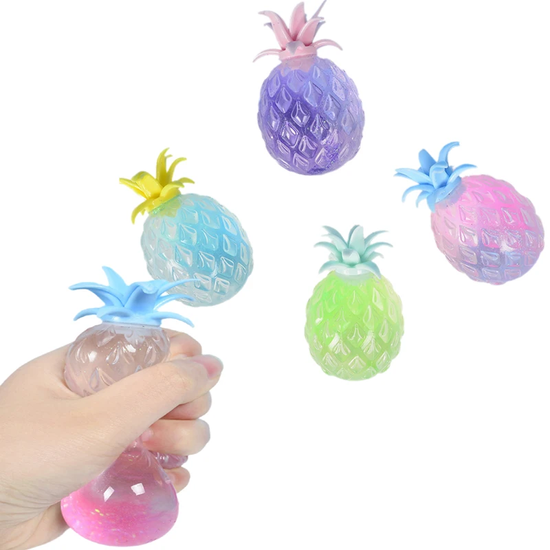 RR HOT 2026 Squishy Pineapple Fruit Fidget Toy - Stress Relief Hand Anti-Anxiety Stretchy Slow Rising Creative Sensory Toy