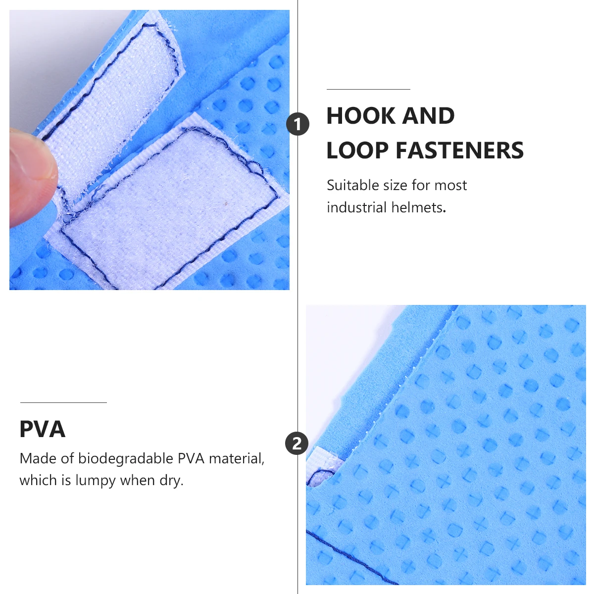 

2pcs Safety Hat Sweatband Cooling Towel PVA Material Reusable Washable Golf Training Headbands Keeps Forehead Dry