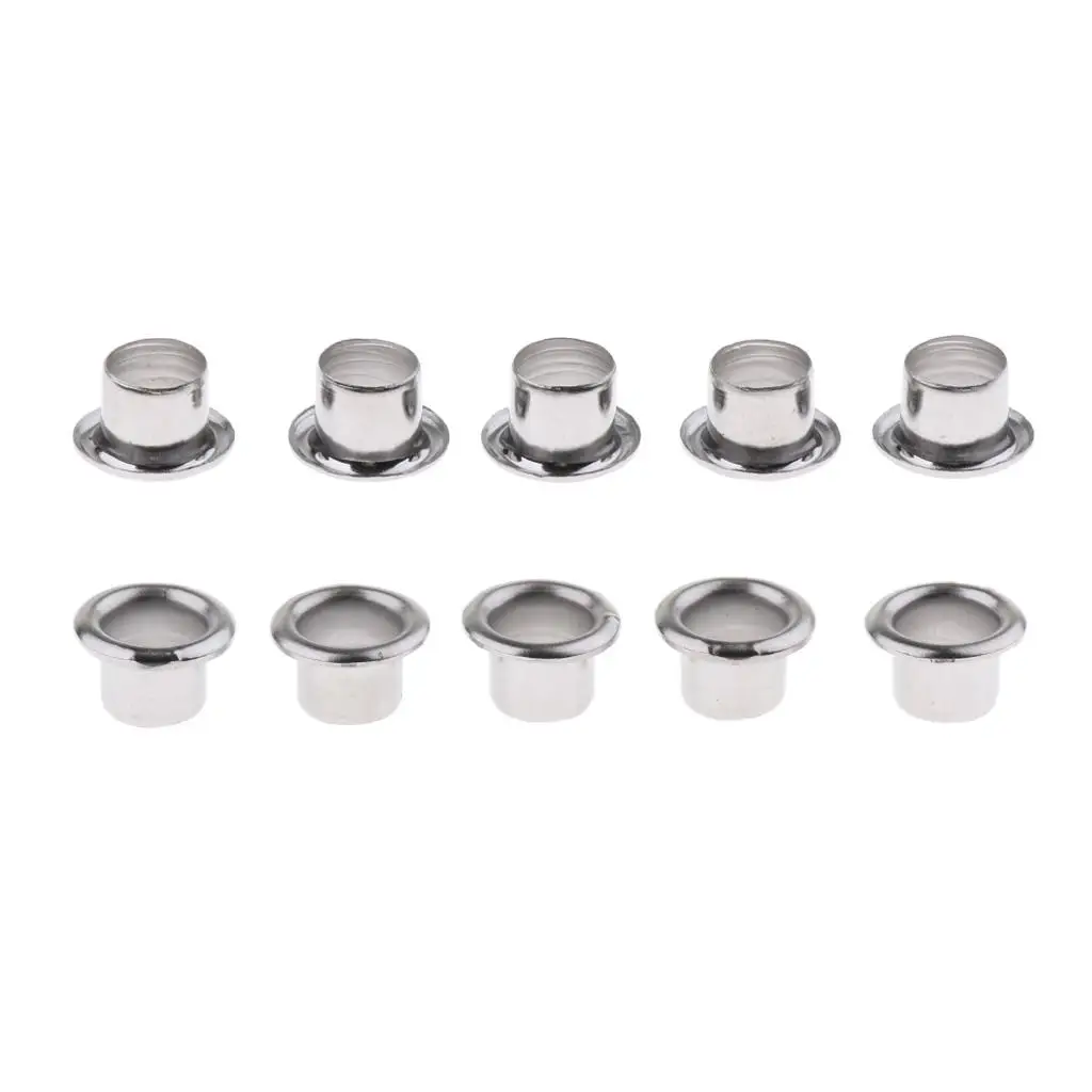 Pack of 10  Grommet Style Drum Air Vents Silver for Bass Snare Tom Drums