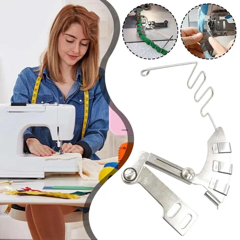 New 4in1 Sewing Machine Rope Puller Top Bottom Feed Sewing Foot DIY Bedding Guide Adjustable Walking Machine Pillow Accesso Y4I0